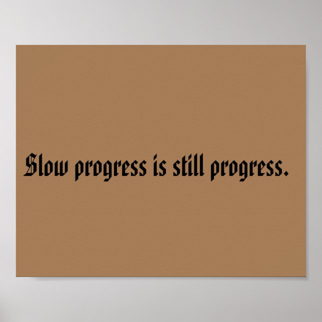 GYM Motivation quotes And Light Brown Poster (Front)