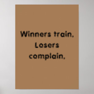 GYM Motivation quotes And Light Brown Poster