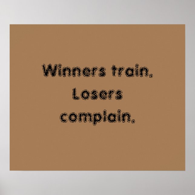 GYM Motivation quotes And Light Brown Poster (Front)