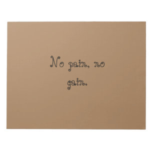 GYM Motivation quotes Custom text And Light Brown Notepad
