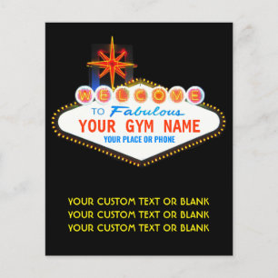 Gym Or Fitness Club Owner Famous Fabulous Neon Flyer