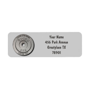 Gym Owner or User Fitness Funny Grey Edition Return Address Label