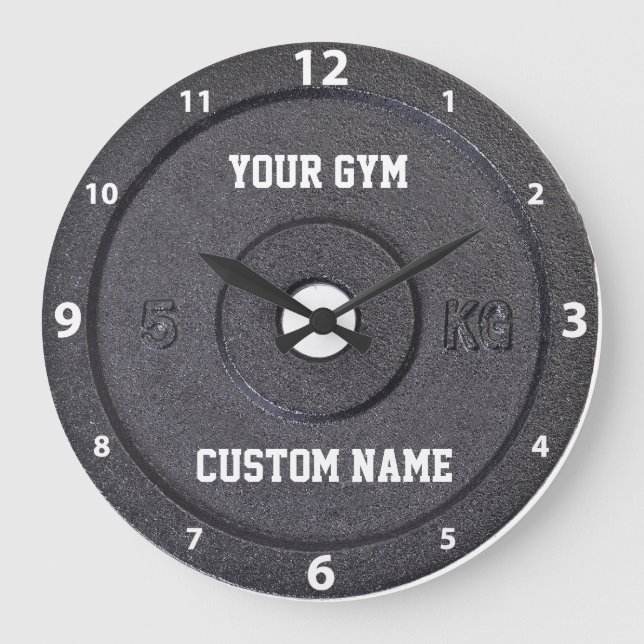 Gym Owner or User White Numbers Clock (Front)