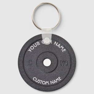 Gym Owner or User With Curved Text Funny Key Ring