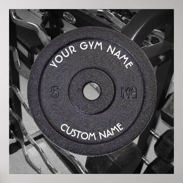 Gym Owner or User With Curved Text Funny Poster (Front)