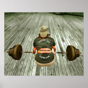 Gym Owner Weight Training Workout With Your Name Poster