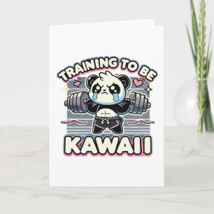 Gym Panda Training To Be Kawaii Cute Anime Workout Card