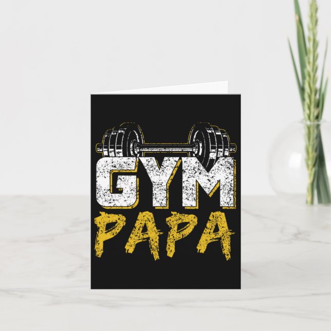 Gym Papa Training Weightlifting Fitness Workout Da Card (Front)