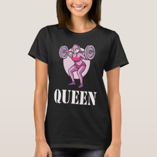 Gym Partner Queen Bunny Weightlifting Goals Fitnes T-Shirt