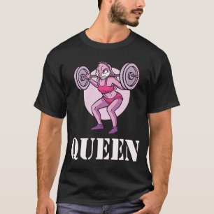 Gym Partner Queen Bunny Weightlifting Goals Fitnes T-Shirt