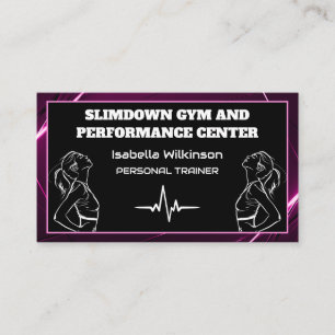 Gym Personal Trainer Workout Performance Centre Business Card