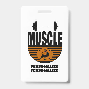GYM Plastic Badge Vertical ID Badge