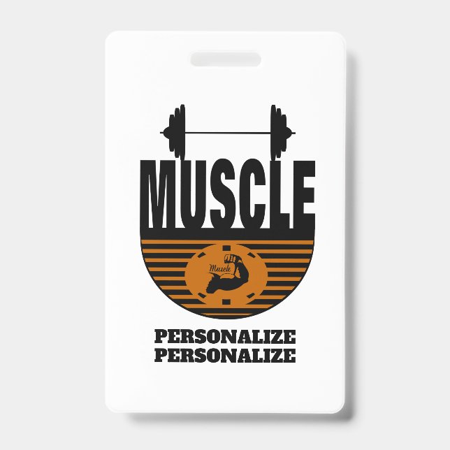 GYM Plastic Badge  Vertical ID Badge (Front)