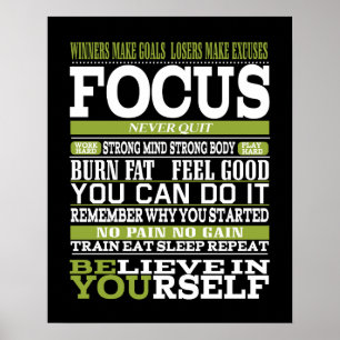 Gym poster, Motivational Exercise print