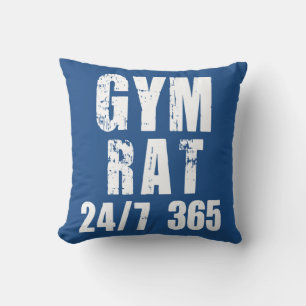 Gym Rat - 24/7 365 - Bodybuilding Cushion