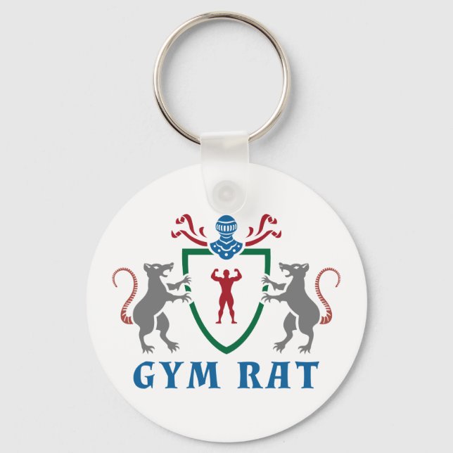 Gym Rat Blazon Keychain (Front)