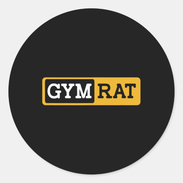 Gym Rat Bodybuilding Workout Bodybuilder  Classic Round Sticker (Front)