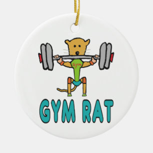 Gym Rat Ceramic Ornament