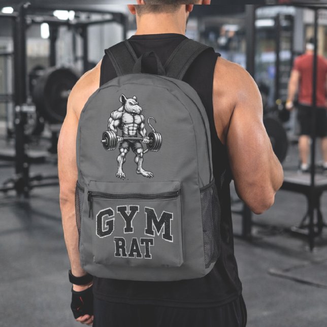 Gym Rat Deadlift - Lifting Humor - Bodybuilding Printed Backpack (Creator Uploaded)