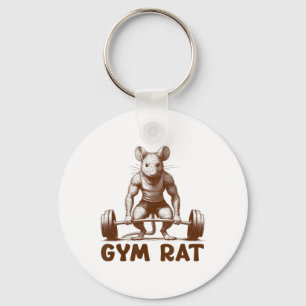 Gym Rat Fitness Bodybuilding Funny Workout Gym Wei Key Ring