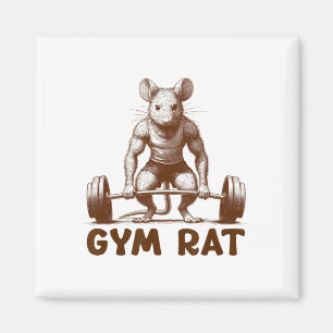 Gym Rat Fitness Bodybuilding Funny Workout Gym Wei Magnet