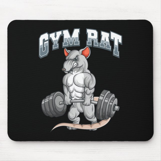 Gym Rat Fitness Bodybuilding  Mouse Pad (Front)