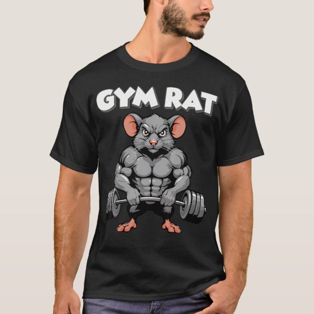 Gym Rat Fitness Bodybuilding Workout Muscle Pump T-Shirt (Front)