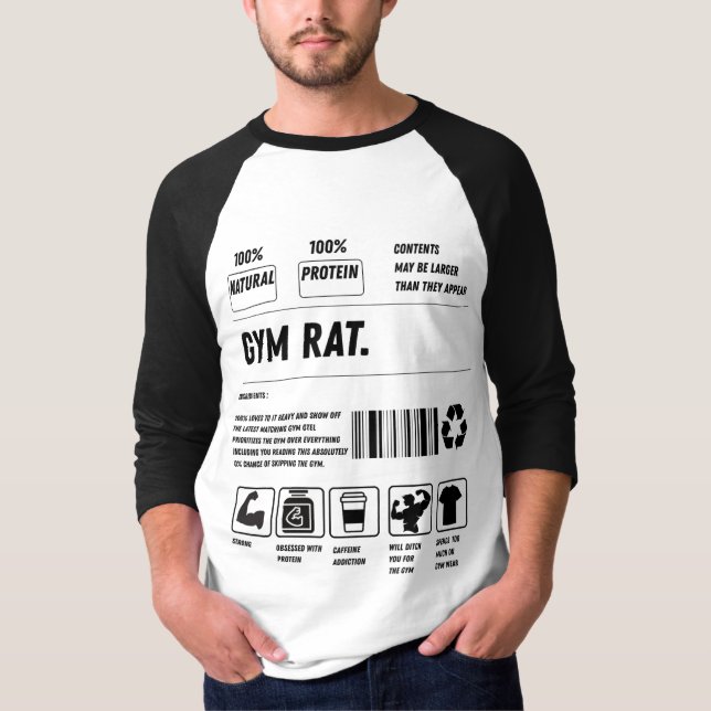 Gym Rat Formula: Handle With Gains T-Shirt (Front)