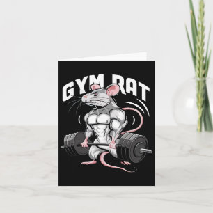 Gym Rat Funny Bodybuilding Fitness Workout Gym Wei Card