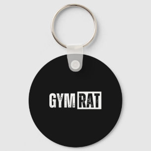 Gym Rat Funny Bodybuilding Workout  Key Ring