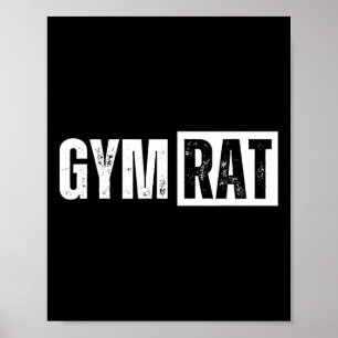 Gym Rat Funny Bodybuilding Workout Poster