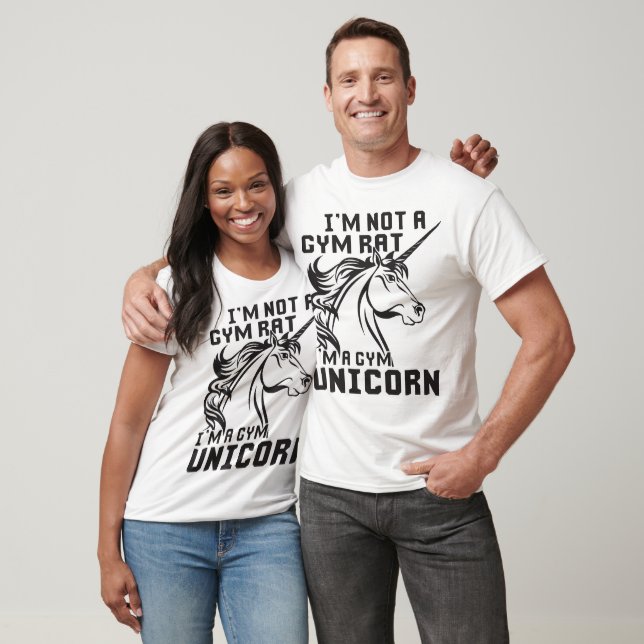 Gym Rat - Gym Unicorn - Bodybuilding Humour T-Shirt (Unisex)