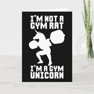 Gym Rat vs Gym Unicorn - Funny Workout Inspiration Card