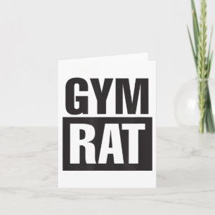 Gym Rat - Workout - Hustle - Fitness - Motivation  Card
