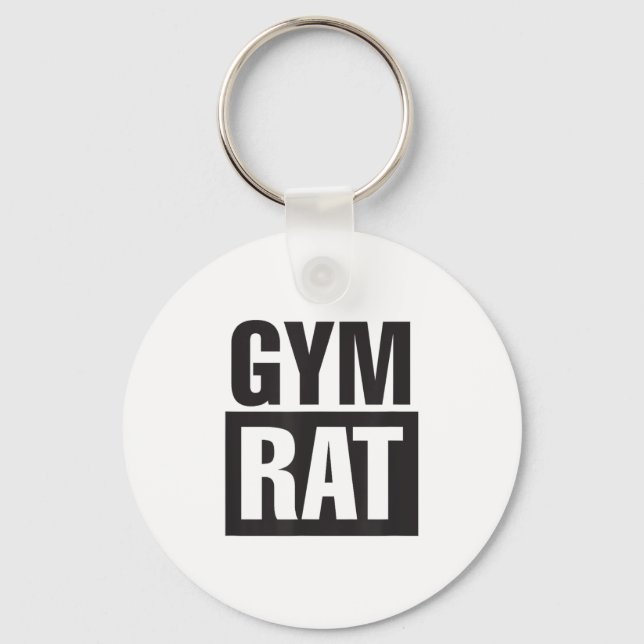 Gym Rat - Workout - Hustle - Fitness - Motivation  Key Ring (Front)
