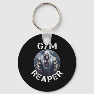 Gym Reaper Fitness Halloween Skeleton Workout Body Key Ring