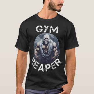 Gym Reaper Fitness Halloween Skeleton Workout Body T-Shirt