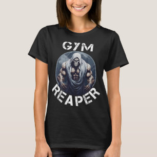 Gym Reaper Fitness Halloween Skeleton Workout Body T-Shirt
