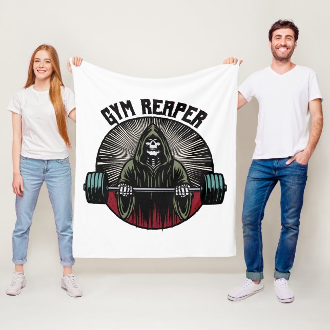 Gym Reaper Workout Fleece Blanket (In Situ)