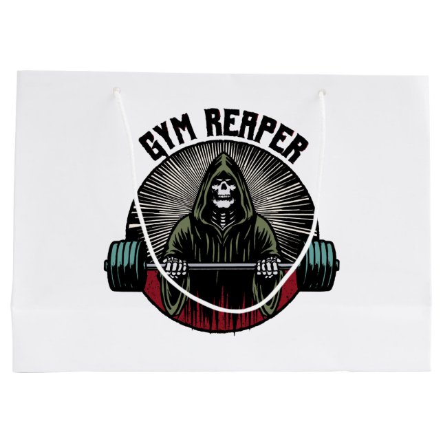 Gym Reaper Workout Large Gift Bag (Back)