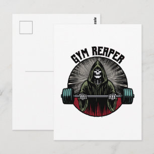 Gym Reaper Workout Postcard