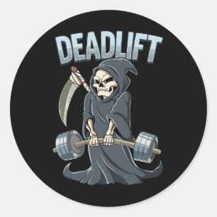 Gym Repeaer Deadlift Bodybuilding  Classic Round Sticker