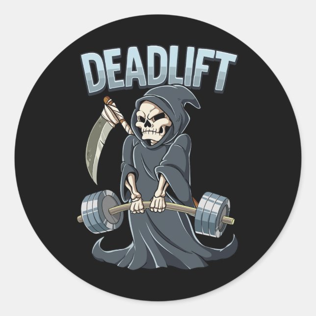 Gym Repeaer Deadlift Bodybuilding  Classic Round Sticker (Front)