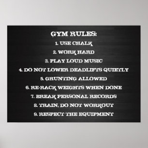 Gym Rules Poster