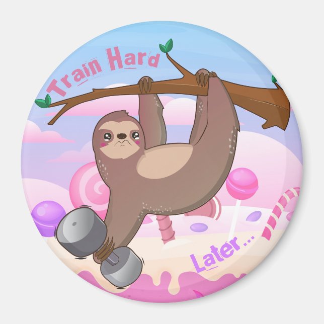 Gym Sloth Magnet (Front)