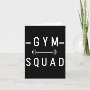 Gym Squad Bodybuilding Motivational Quote Gym Work Card