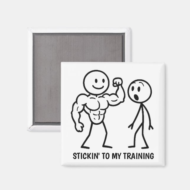Gym Stick Figure Magnet (Front/Back)