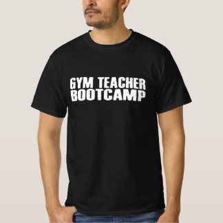 Gym Teacher Bootcamp White Logo Tee Shirt