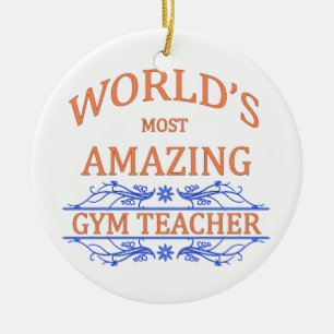 Gym Teacher Ceramic Ornament