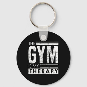 Gym Therapy - Self Belief Bodybuilding Phrase  Key Ring